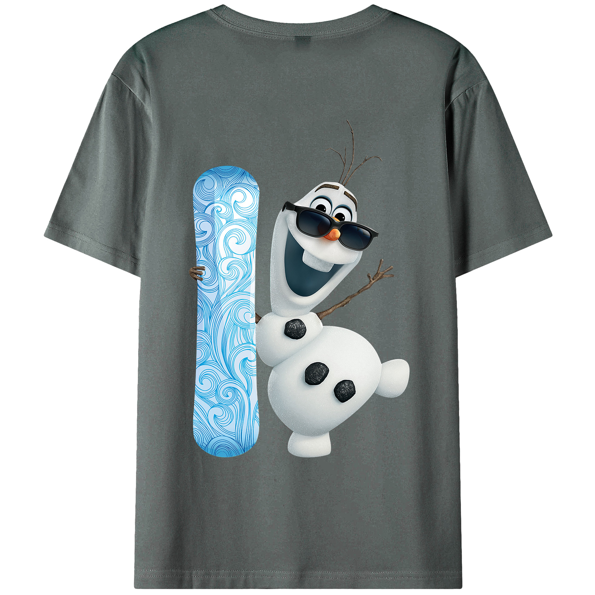 （画像用） アナと雪の女王 アンナ エルサ Frozen Anna Elsa 綿100％ メンズ半袖Tシャツ（バックプリント） 通気性
